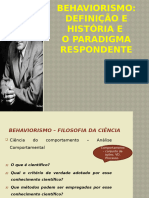 Aula 01 BEHAVIORISMO DEF E HIST E PARADIGMA RESPONDENTE