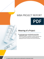 MBA Project Report guideline JAN 23 batch