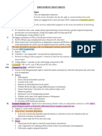 EMPLOYMENT RULES SHEETS