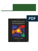 Download full Test Bank for Essentials of Management 9th Edition by Dubrin all chapters