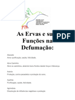 ervas defumação