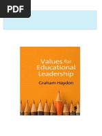 Complete Download Values for Educational Leadership 1st Edition Graham Haydon PDF All Chapters