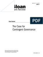 Lectura  The Case for Contingent Governance