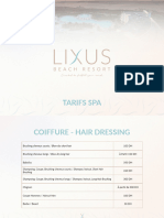 LIXUS Tarif