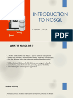 Introduction to Nosql