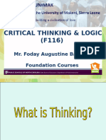 Lesson Notes for Critical Thinking