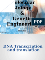 Molecular Biology & Genetic Engineering (Lecture 3)