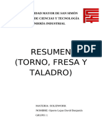 Resumen (torno,fresa y taladro)