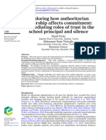 Exploring how authoritarian leadership affects commitment_ the mediating roles of trust in the school principal and silence