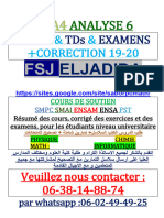 °SMA4 cours TD EXAMENS Analyse6 FSJ-ELJADIDA