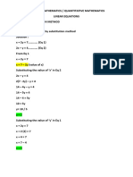 BMS & QM - Linear Equations & Divisibility Rules