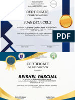 Certificates of Award