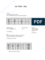 Aptitude Time Table - Reg: Mon CMRTC Tue CMRTC Wed CMRTC CMRTC Thu Fri CMRTC Sat CMRTC