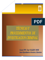 2483 Tecnicas y Procedimientos de Investigacion Criminal Crnel Pnp. Vallejos Mori