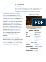 Independencia de Venezuela - Wikipedia, La Enciclopedia Libre