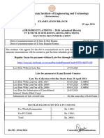 Notification for IV-II Regular Examinations May June 2024