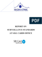 Report On Surveillance Standards at S.B.I. Cards Office