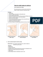 Checklists for OSPE station for Skill Lab