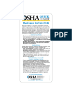 Hydrogen Sulfide (H2S) - Quick card OSHA