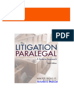 PDF Litigation Paralegal A Systems Approach 6th Edition McCord Solutions Manual download