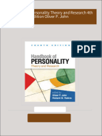 Immediate download Handbook of Personality Theory and Research 4th Edition Oliver P. John ebooks 2024