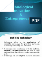 Module 3 Technological Innovation and Entrepreneurship