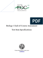 Biology 1 End-of-Course Assessment Test Item Specifications