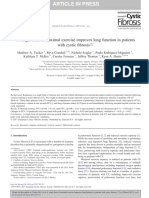 A single bout of maximal exercise improves lung function in patients with FC