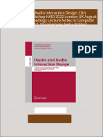 [FREE PDF sample] Haptic and Audio Interaction Design 11th International Workshop HAID 2022 London UK August 25 26 2022 Proceedings Lecture Notes in Computer Science 13417  Charalampos Saitis (Editor) ebooks