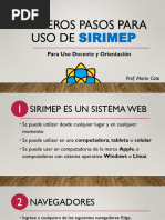 Primeros pasos SIRIMEP