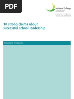 10 Strong Claims About Successful School Leadership