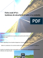 Fiche Orale No 12 - Systemes de Securite Et d Aides a La Conduite