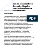 8 Organisation du transport des marchandise et efficacité logistique des entreprises en contexte camerounais (Article 8)