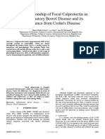 The Relationship of Fecal Calprotectin in Inflammatory Bowel Disease and its Difference from Crohn's Disease