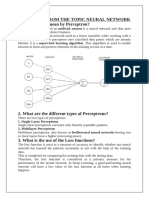 Interview Questions in Neural Network