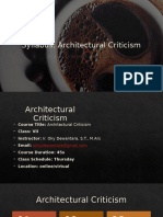 Silabus Kritik Arsitektur