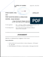 Zubao Harry Juma v First Quantum Mining and Operations Limited Road Division (Appeal No 1022022) 2024 ZMCA 232 (18 September 2024)