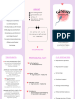 Folleto Tríptico Salud Mental y Bienestar Ilustrativo Rosa y Blanco