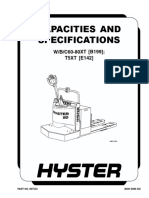 Capacities and Specificatios B199 E142