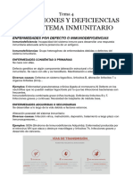 Tema 4 - Disfunciones y deficiencias del sistema inmunitario