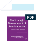 The Strategic Development of Multinationals Subsidiaries and Innovation 1st Edition Marina Papanastassiou 2024 Scribd Download