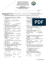 Math 10-Quarter1 Assessment