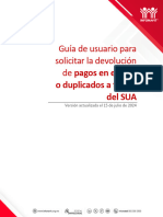 Guia de Usuario Para Solicitar La Devolucion de Pagos en Exceso o Duplicados Generados en SUA