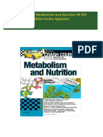 Crash Course Metabolism and Nutrition 4E 4th Edition Amber Appleton download pdf