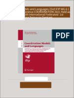 Get Coordination Models and Languages 23rd IFIP WG 6 1 International Conference COORDINATION 2021 Held as Part of the 16th International Federated  1st Edition Ferruccio Damiani PDF ebook with Full Chapters Now