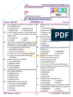 Biological classification assignment by vidya aradhana academy