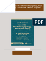 Scott-Brown's Essential Otorhinolaryngology, Head & Neck Surgery 1st Edition R. James A. England 2024 scribd download