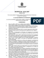 Decreto 120 Pot Marzo 22 de 2007