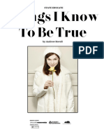 Things I Know to Be True Study Guide 2020 Version