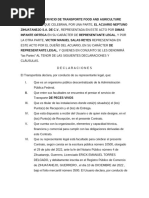 Contrato de Servicio de Transporte